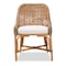 Baxton Studio Kyle Modern Bohemian Natural Brown Woven Rattan Dining Side Chair With Cushion 212-12803-ZORO - alternate 2